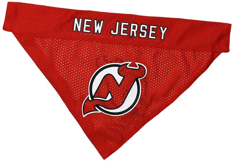 Pets First NHL NEW JERSEY DEVILS BANDANA for DOGS & CATS, Small/Medium. - Cute & Stylish Bandana! The Perfect HOCKEY FAN Scarf Bandana, great for Birthdays or any Party! - Image 1